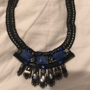 Nocturne blue and black statement necklace
